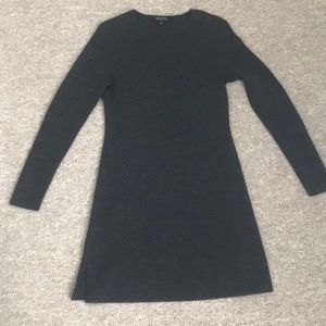 Charcoal wool sweater dress